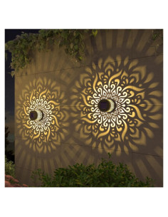 Luces Solares para Cercas Gardencave Mandala Paquete de 2
