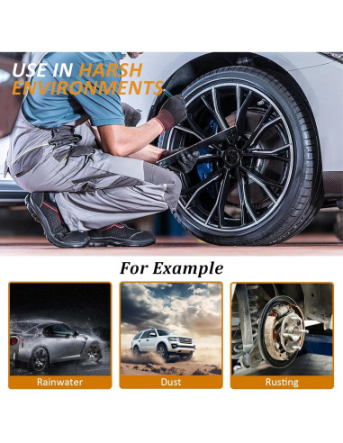 Cubiertas de Tuercas de Rueda vvag 17mm 20 Pcs Negro