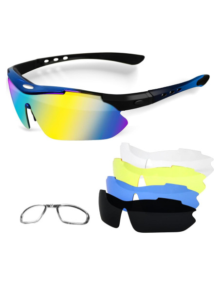Gafas de Ciclismo Polarizadas UV400 con 5 Lentes Intercambiables