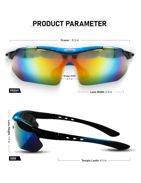 Gafas de Ciclismo Polarizadas UV400 con 5 Lentes Intercambiables