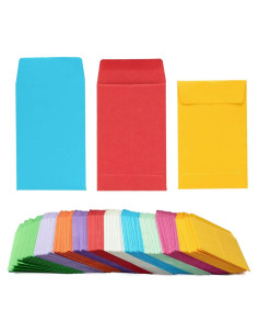 100 Sobres Pequeños Coloridos Autoadhesivos Homtable 5.72x8.89cm