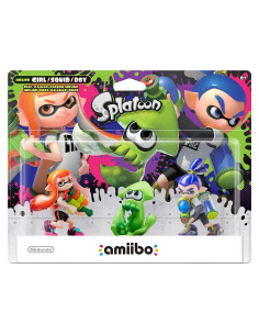Paquete Triple Amiibo Splatoon Nintendo - Inkling Niña, Niño y Calamar