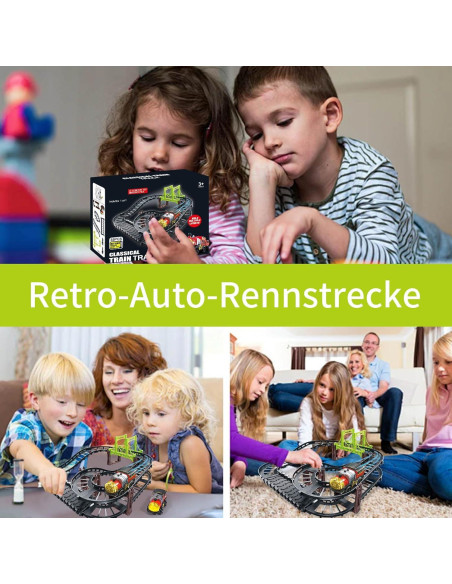 Juego de Vías de Tren Vintage Jiapin - 38 Piezas DIY Juego de Vías de Tren Vintage Jiapin - 38 Piezas DIY