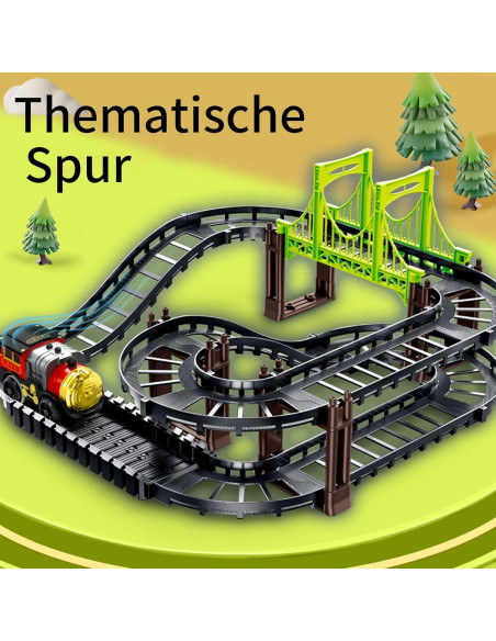 Juego de Vías de Tren Vintage Jiapin - 38 Piezas DIY Juego de Vías de Tren Vintage Jiapin - 38 Piezas DIY