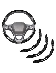 Cubierta de Volante de Fibra de Carbono Aimato 3 Piezas Negra