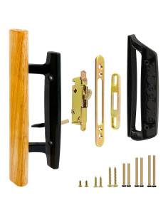 Mango de Puerta Deslizante TPard con Cerradura de Mortaja Negro