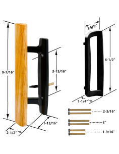 Mango de Puerta Deslizante TPard con Cerradura de Mortaja Negro 2