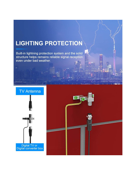 Antena HDTV Digital Amplificada Yeceny WA-2608B 200 Millas 4K Antena HDTV Digital Amplificada Yeceny WA-2608B 200 Millas 4K