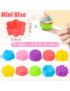 Mini Moldes de Silicona R HORSE 60 Piezas 5 cm Multicolor 2