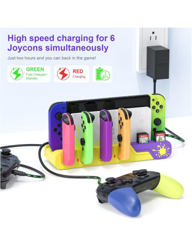 Estación de Carga Joycon Nintendo Switch OLED Splatoon 3