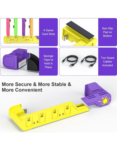 Estación de Carga Joycon Nintendo Switch OLED Splatoon 3