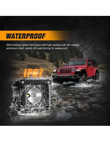 Focos LED Auxbeam FA Series 3" 20W IP67 2 Modos Offroad