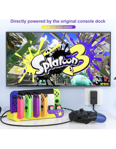 Estación de Carga Joycon Nintendo Switch OLED Splatoon 3