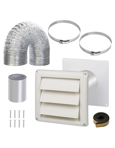 Kit de Ventilación para Secadora 3" JIANBENKJ Blanco