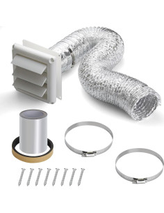 Kit de Ventilación para Secadora 3" JIANBENKJ Blanco 2
