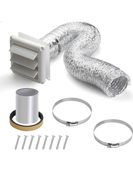Kit de Ventilación para Secadora 3" JIANBENKJ Blanco