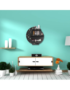 Estante Luna Negra MMOBILITY para Cristales y Decoración 2