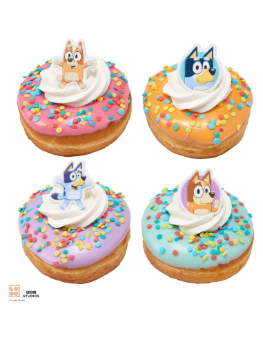 DecoPac Anillos para Cupcakes Bluey - 72 Decoraciones 3D