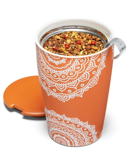 Taza de Té Doble Pared Tea Forte Chakra con Infusor 320g