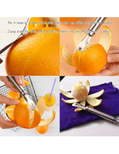 Pelador de Naranjas Fanlory de Acero Inoxidable 21.3cm 2