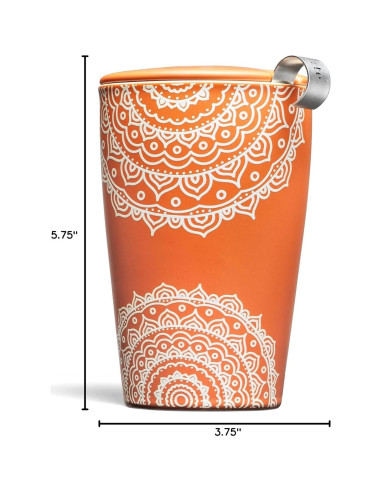 Taza de Té Doble Pared Tea Forte Chakra con Infusor 320g