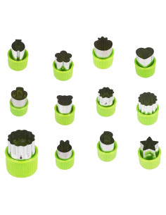 Conjunto de Cortadores de Galletas LetGoShop 12 Formas Coloridas