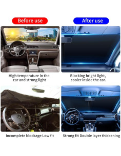 Parasoles para Parabrisas COFSODI 142x76 cm Doble Capa UV 2