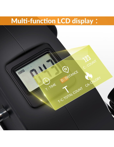 Bicicleta de Ejercicio RYGEO MC04 Compacta con Monitor LCD