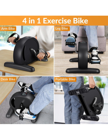 Bicicleta de Ejercicio RYGEO MC04 Compacta con Monitor LCD