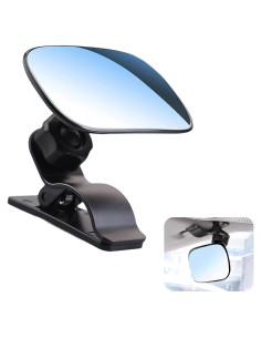 Espejo Convexo para Coche QQWD Ajustable 360 Negro