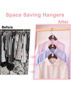 50 Ganchos Conectores Ahorra Espacio PJY - Organizador de Closet 2