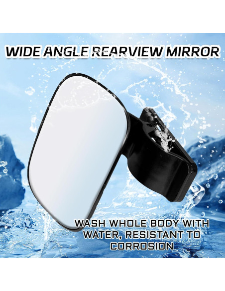 Espejo Convexo para Coche QQWD Ajustable 360 Negro
