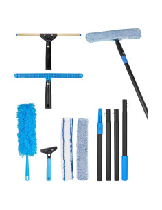 Kit de Limpieza de Ventanas ZKUAOGDI con 4 Varillas y Paños