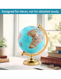 Globo Terráqueo Vintage Rely+ 15.24 cm con Base Dorada 2