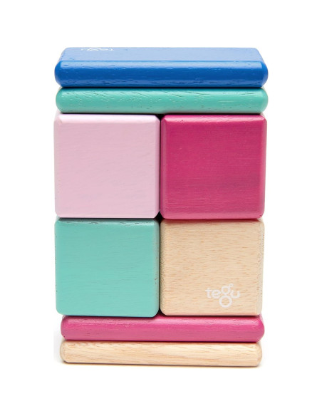 Juego de Bloques Magnéticos Tegu de Madera 8 Piezas Floración