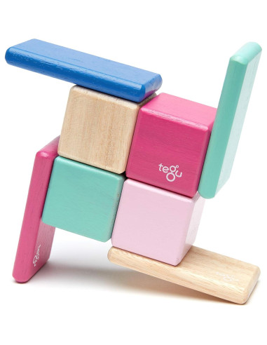Juego de Bloques Magnéticos Tegu de Madera 8 Piezas Floración