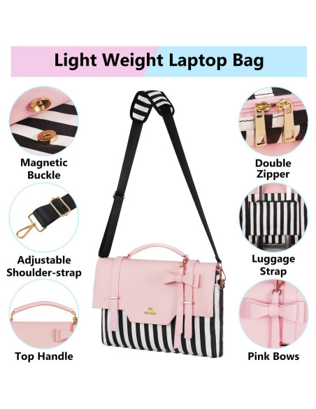 Bolsa para Laptop MATEIN Rosa 15.6" con RFID y Acolchado