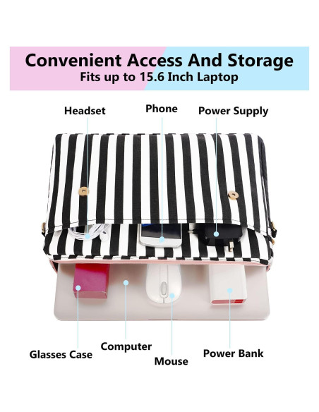 Bolsa para Laptop MATEIN Rosa 15.6" con RFID y Acolchado