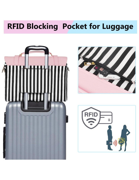 Bolsa para Laptop MATEIN Rosa 15.6" con RFID y Acolchado