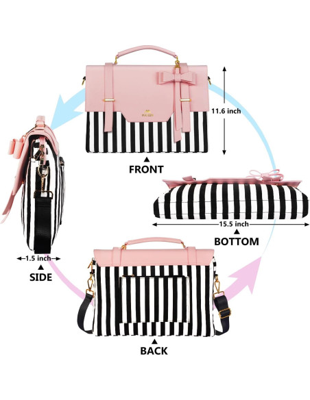 Bolsa para Laptop MATEIN Rosa 15.6" con RFID y Acolchado