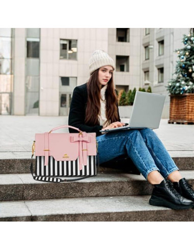 Bolsa para Laptop MATEIN Rosa 15.6" con RFID y Acolchado