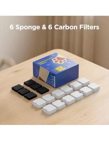 Filtros de Agua para Gatos GIOTOHUN S11 - 12 Piezas