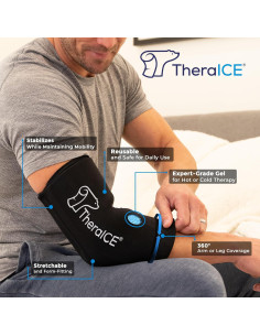 Manga de Compresión TheraICE con Paquete de Hielo para Codo S 2