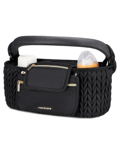 Organizador de Carrito Mommore Negro con Portavasos Aislados