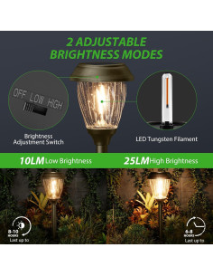 Luces de Camino Solares XMCOSY+ 6 Piezas 10/25 LM Impermeables 2