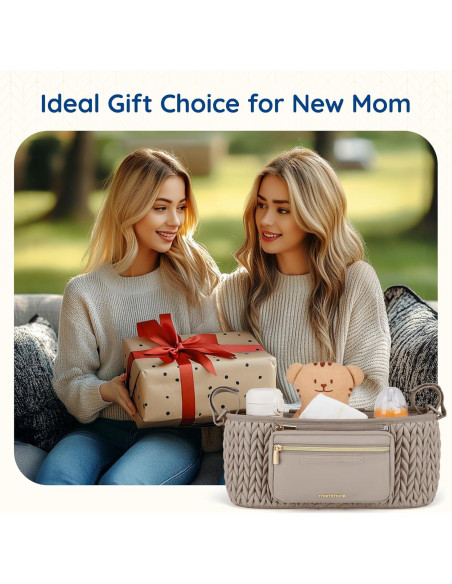 Organizador de Carrito Mommore Negro con Portavasos Aislados