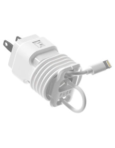 Enrollador de Cargador Fuse Snap Back 5W Lightning Blanco