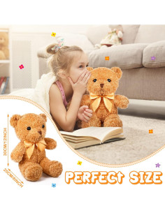 Ositos de Peluche HyDren 12 Piezas 30.48 cm con Lazo 2