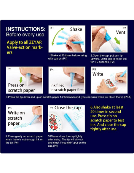 Lápiz de Pintura Acrílica ZEYAR 18 Colores Punta Extra Fina