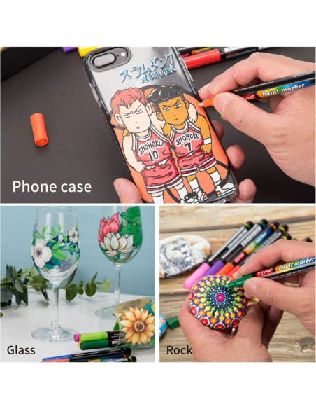 Lápiz de Pintura Acrílica ZEYAR 18 Colores Punta Extra Fina